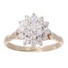 9ct Yellow Gold 0.60ct Diamond Cluster Ring