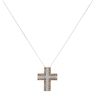 9ct Yellow Gold 1.00ct Champagne And Colourless Diamond Cross Pendant And Chain 18"