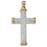9 Carat Yellow Gold 10pts Diamond Cross