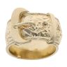 9ct Yellow Gold Patterned Buckle Ring