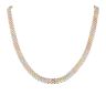 9ct Yellow Rose And White Gold Gate Chain 16"