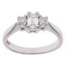 Platinum 0.40ct Baguette And Brilliant Cut Diamond Trilogy Ring