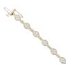 9ct Yellow Gold 1.80ct Brilliant Cut Diamond Cluster Bracelet 7.5"
