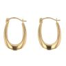 9ct Yellow Gold Oval Creole Earrings