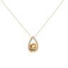 9ct Yellow Gold Tear Drop Pendant And Chain