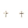 9ct Yellow Gold Cross Stud Earrings