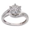 9ct White Gold 0.50ct Brilliant Cut Diamond Cluster Ring