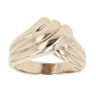 9ct Yellow Gold Three Row Wishbone Ring