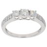 18ct White Gold 0.80ct Brilliant Cut Diamond Trilogy Ring