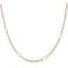 9ct Yellow Gold Curb Fancy Chain 18"