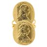 14ct Yellow Gold Double Coin Ring