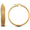 9ct Yellow Gold Court Hoop Earrings