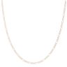 9ct Yellow and White Gold Diamond Cut Figaro Chain 20"