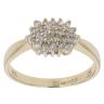 9ct Yellow Gold 0.25ct Diamond Cluster Ring