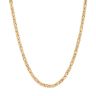 18ct Yellow Gold on Sterling Silver Solid 2.5mm Byzantine Chain Necklace