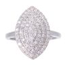 9ct White Gold 0.50ct Diamond Single Cut Cluster Ring