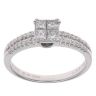 18ct White Gold 0.52ct Princess Cut Diamond Cluster Ring