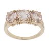 9ct Yellow Gold 0.05ct Diamond And Morganite Ring