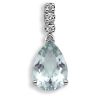 18 Carat White Gold Diamond-5pt Blue Topaz-2.28ct Pendant