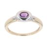 9ct Yellow Gold Single Stone Amethyst Ring