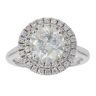 18ct White Gold 2.40ct Diamond Solitaire Halo Ring