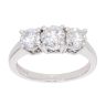 18ct White Gold 1.10cts Brilliant Cut Diamond Trilogy Ring
