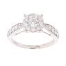 9ct White Gold 0.75ct Brilliant Cut Diamond Cluster Ring