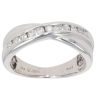18ct White Gold 0.25ct Diamond Crossover Ring