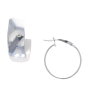 Silver Chunky Hoop Earrings By Icesia