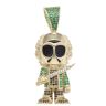 9ct Yellow Gold Multi Gemstone Jason Figure Pendant