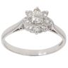 18ct White Gold 0.40ct Brilliant Cut Diamond Cluster Ring