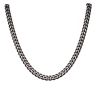 Stainless Steel Black IP Plated Curb Chain 20"