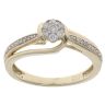 9ct Yellow Gold 0.14ct Diamond Cluster Ring