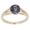 9ct Yellow Gold Iolite Single Stone Ring