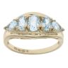 9ct Yellow Gold Aquamarine Five Stone Ring