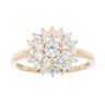 9ct Yellow Gold Cubic Zirconia Cluster Ring