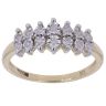9ct Yellow Gold 0.10ct Brilliant Cut Diamond Cluster Ring