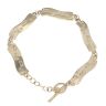 9ct Yellow Gold Footprints Bar Bracelet 7"