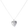 Silver Patterned Heart Locket And Chain 18" By Icesia