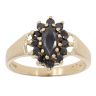 9ct Yellow Gold Sapphire Gemstone Cluster Ring
