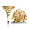 9ct Yellow Gold St George Insert Basket Ring