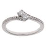 14ct White Gold 0.25ct Brilliant Cut Diamond Two Stone Ring