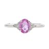 18ct White Gold Pink Sapphire And Diamond Ring
