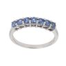 9ct White Gold Tanzanite Half Eternity Ring