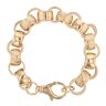 9ct Yellow Gold Patterned And Plain Belcher Bracelet 9"