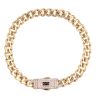 14ct Yellow Gold Monaco Classic Plain Lock Curb Bracelet 6.5"