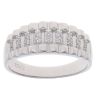 Silver Cubic Zirconia Watch Strap Style Ring By Icesia Gents