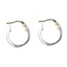 14ct Yellow White and Rose Gold Greek Key Trio Hoop Earrings
