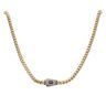 14ct Yellow Gold Monaco Cube Pave Lock Chain 26"