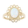 9ct Yellow Gold Created Opal Single Stone Ring